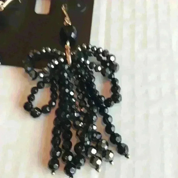 INC new Gold Tone Beaded Bow chandelier Ea… - Picture 5 of 8